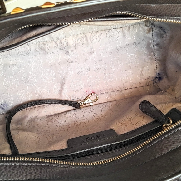 SOLD!!!Michael Kors Selma Studded Dark Brown Handbag - Picture 6 of 14